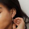 imageTURANDOSS Initial Earrings for Girls Women Teen Girl Gifts 925 Sterling Silver Post Hypoallergenic Small Huggie Hoop Earrings Gold Plated Cubic Zirconia Initial Earrings Jewelry Gifts for Girls KidsF