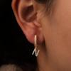 imageTURANDOSS Initial Earrings for Girls Women Teen Girl Gifts 925 Sterling Silver Post Hypoallergenic Small Huggie Hoop Earrings Gold Plated Cubic Zirconia Initial Earrings Jewelry Gifts for Girls KidsN