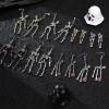 imageTurandoss  2 Pairs Halloween Skeleton Earrings for Women Spooky Skull Skeleton Dangle Earrings for Women Scary Halloween Party Earrings for Halloween Accessories Gifts for WomenBlackDangle Skeleton