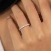 imageTurandoss 24mm 18K White Gold Plated Wedding Band  Eternity Rings for Women  Cubic Zirconia Wedding Band  Infinity Stackable Engagement Ring Size 59