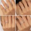 imageTurandoss 24mm 18K White Gold Plated Wedding Band  Eternity Rings for Women  Cubic Zirconia Wedding Band  Infinity Stackable Engagement Ring Size 59