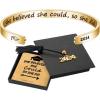 imageGraduation Gifts for Her 2024  Inspirational Graduation Bracelets Class of 2024 She Believed She Could So She Did Bracelets Cuff Bracelet 2024 Graduation Gifts for Her College Graduation Gifts With Box  She Believed She Could So She DidGold