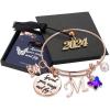 imageGraduation Gifts for Her 2024 Butterfly BraceletInspirational Bangle with 2024 Graduation Grad Cap Mantra Quote Spread Your Wings And Fly Graduation Bracelet College Graduation Gifts for Her 2024M  Rose Gold