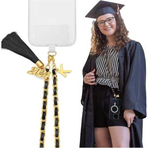 imageTurandoss Graduation Gifts  Initial Crossbody Cell Phone Lanyard with 2024 Graduation Tassel Graduation Gifts for Her Class of 2024 College Graduation Gifts for Her 2024