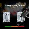 image13ct Moissanite Stud Earrings for Women D Color VVS1 Clarity Solitaire Round Cut Moissanite Earrings 18K White Gold Plated S925 Sterling Silver Classic Moissanite Jewelry Gifts for Women Mom Wife