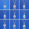 imageDF Color Moissanite Necklaces for Women 1CT DF Color VVS1 Clarity Lab Created Moissanite Wedding Jewelry S925 Sterling Silver Hypoallergenic Moissanite Pendant Necklaces for Women Girls Jewelry GiftHalo Cushion Cut