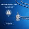 imageDF Color Moissanite Necklaces for Women 1CT DF Color VVS1 Clarity Lab Created Moissanite Wedding Jewelry S925 Sterling Silver Hypoallergenic Moissanite Pendant Necklaces for Women Girls Jewelry GiftHalo Triangle