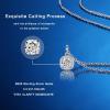imageDF Color Moissanite Necklaces for Women 1CT DF Color VVS1 Clarity Lab Created Moissanite Wedding Jewelry S925 Sterling Silver Hypoallergenic Moissanite Pendant Necklaces for Women Girls Jewelry GiftHalo Cushion Cut