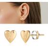 imageHeart Initial Stud Earrings for Girls  S925 Sterling Silver Post 14K Gold Plated Dainty Letter Earrings Hypoallergenic Little Initial Earrings for Women Girls Sensitive Girls EarringsE  Gold