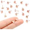 imageHeart Initial Stud Earrings for Girls  S925 Sterling Silver Post 14K Gold Plated Dainty Letter Earrings Hypoallergenic Little Initial Earrings for Women Girls Sensitive Girls EarringsA  Rose Gold