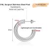 imageHoop Earrings for Women  14K Gold Plated Lightweight Chunky Open Hoops 316L Surgical Stainless Steel Post Thick Hoop Earrings GoldWhite GoldRose Gold Hoop Earrings for Women 202530405060mmWhite Gold