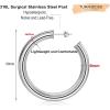 imageHoop Earrings for Women  14K Gold Plated Lightweight Chunky Open Hoops 316L Surgical Stainless Steel Post Thick Hoop Earrings GoldWhite GoldRose Gold Hoop Earrings for Women 202530405060mmWhite Gold