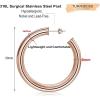 imageHoop Earrings for Women  14K Gold Plated Lightweight Chunky Open Hoops 316L Surgical Stainless Steel Post Thick Hoop Earrings GoldWhite GoldRose Gold Hoop Earrings for Women 202530405060mmRose Gold