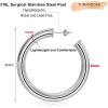 imageHoop Earrings for Women  14K Gold Plated Lightweight Chunky Open Hoops 316L Surgical Stainless Steel Post Thick Hoop Earrings GoldWhite GoldRose Gold Hoop Earrings for Women 202530405060mmWhite Gold