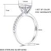 imageTurandoss 15CT Moissanite Rings for Women D Color VVS1 Clarity Brilliant Round Cut Solitaire Lab Created Moissanite Ring Rhodium Plated Solid S925 Sterling Silver 4 Prong Moissanite Engagement Ring18K White Gold