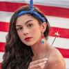 imageTurandoss American Flag Earrings for Women 4th of July Red White Blue USA Earring Patriotic Earrings Handmade Independence Day Memorial Day Dangle Beaded Earrings for Women Jewelry GiftsUSA Independence Day Earrings