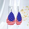 imageTurandoss American Flag Earrings for Women 4th of July Red White Blue USA Earring Patriotic Earrings Handmade Independence Day Memorial Day Dangle Beaded Earrings for Women Jewelry GiftsLeather Dangle Flag Earring