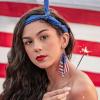 imageTurandoss American Flag Earrings for Women 4th of July Red White Blue USA Earring Patriotic Earrings Handmade Independence Day Memorial Day Dangle Beaded Earrings for Women Jewelry GiftsAlloy Mesh Flag Earring