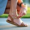 imageTurandoss Ankle Bracelets for Women Initial Anklet 14K Gold Plated Handmade Layered Box Chain Flat Mariner Hexagon Anklet Letter Initial Ankle Bracelet for Women Gold Summer Beach FootA