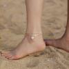 imageTurandoss Ankle Bracelets for Women Initial Anklet 14K Gold Plated Handmade Layered Box Chain Flat Mariner Hexagon Anklet Letter Initial Ankle Bracelet for Women Gold Summer Beach FootA