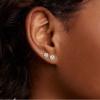 imageTurandoss Stud Earrings Set for Women Men  925 Sterling Silver Post 14K White Yellow Rose Gold Plated Womens Earrings Simulated Diamond Round CZ Earrings Set 58MM 3 Pairs Women Earrings Set