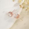 imageTurandoss Stud Earrings Set for Women Men  925 Sterling Silver Post 14K White Yellow Rose Gold Plated Womens Earrings Simulated Diamond Round CZ Earrings Set 58MM 3 Pairs Women Earrings Set