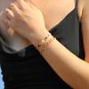 imageTurandoss Colorful Beaded Bubble Letter Bracelets for Girls Gifts  Gold Initial AZ Bracelets for Teen Girl Women Gold Charm Bracelet Jewelry for Teen Girls WomenE