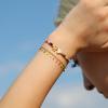 imageTurandoss Colorful Beaded Bubble Letter Bracelets for Girls Gifts  Gold Initial AZ Bracelets for Teen Girl Women Gold Charm Bracelet Jewelry for Teen Girls WomenH
