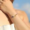 imageTurandoss Colorful Beaded Bubble Letter Bracelets for Girls Gifts  Gold Initial AZ Bracelets for Teen Girl Women Gold Charm Bracelet Jewelry for Teen Girls WomenF