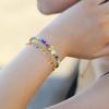 imageTurandoss Colorful Beaded Bubble Letter Bracelets for Girls Gifts  Gold Initial AZ Bracelets for Teen Girl Women Gold Charm Bracelet Jewelry for Teen Girls WomenN