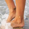 imageTurandoss Gold Initial Ankle Bracelets for Women  Dainty 14K Gold Filled Layered Letter Initial Ankle Bracelets Personalized 26 Alphabet Disc Monogram Ankle Bracelets for Women Beach Jewelry GiftsB