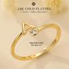 imageTurandoss Gold Rings for Women Girls  Non Tarnish Dainty 14K Gold Plated Adjustable Letter Rings for Women Teen Girls Stackable Cute Thumb Pinky Fashion Unique Open Simple Birthday Gifts JewelryD