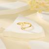 imageTurandoss Gold Rings for Women Girls  Non Tarnish Dainty 14K Gold Plated Adjustable Letter Rings for Women Teen Girls Stackable Cute Thumb Pinky Fashion Unique Open Simple Birthday Gifts JewelryD