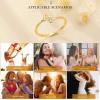 imageTurandoss Gold Rings for Women Girls  Non Tarnish Dainty 14K Gold Plated Adjustable Letter Rings for Women Teen Girls Stackable Cute Thumb Pinky Fashion Unique Open Simple Birthday Gifts JewelryA