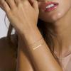 imageDainty Gold Bracelets for Women 14K Gold Filled Adjustable Layered Bracelet Cute Evil Eye Oval Chain Pearl Bar Turtle Gold Bracelets for Women JewelryPearlsBeads Chain