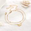 imageDainty Gold Bracelets for Women 14K Gold Filled Adjustable Layered Bracelet Cute Evil Eye Oval Chain Pearl Bar Turtle Gold Bracelets for Women JewelryLotusBeads Chain