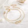 imageDainty Gold Bracelets for Women 14K Gold Filled Adjustable Layered Bracelet Cute Evil Eye Oval Chain Pearl Bar Turtle Gold Bracelets for Women JewelryInfinityBeads Chain
