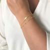 imageDainty Gold Bracelets for Women 14K Gold Filled Adjustable Layered Bracelet Cute Evil Eye Oval Chain Pearl Bar Turtle Gold Bracelets for Women JewelryDoveBeads Chain