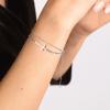 imageDainty Gold Bracelets for Women 14K Gold Filled Adjustable Layered Bracelet Cute Evil Eye Oval Chain Pearl Bar Turtle Gold Bracelets for Women JewelryBeads ChainCrossSilver