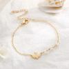 imageDainty Gold Bracelets for Women 14K Gold Filled Adjustable Layered Bracelet Cute Evil Eye Oval Chain Pearl Bar Turtle Gold Bracelets for Women JewelryDove Pearls