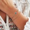 imageDainty Gold Bracelets for Women 14K Gold Filled Adjustable Layered Bracelet Cute Evil Eye Oval Chain Pearl Bar Turtle Gold Bracelets for Women JewelryChainEvil Eye