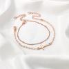 imageDainty Gold Bracelets for Women 14K Gold Filled Adjustable Layered Bracelet Cute Evil Eye Oval Chain Pearl Bar Turtle Gold Bracelets for Women JewelryBeads ChainCrossRose