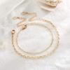 imageDainty Gold Bracelets for Women 14K Gold Filled Adjustable Layered Bracelet Cute Evil Eye Oval Chain Pearl Bar Turtle Gold Bracelets for Women JewelryLayered Chain