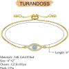 imageDainty Gold Bracelets for Women 14K Gold Filled Adjustable Layering Bracelet Cute Evil Eye Bracelet Gold Layered Chain Evil Eye Bracelets for Women Jewelry