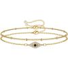 CZ Evil Eye&Beads Chain