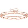 Beads Chain&Oval chain-Rose Gold