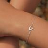 imageTurandoss Gold Initial Bracelets for Girls Women Jewelry Gifts  18k GoldSilver Plated Letter Initial Bracelet Dainty Gold Bracelets for Women Initial Bracelets for Teen Girls Gifts Trendy StuffSilver