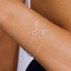 imageTurandoss Gold Initial Bracelets for Girls Women Jewelry Gifts  18k GoldSilver Plated Letter Initial Bracelet Dainty Gold Bracelets for Women Initial Bracelets for Teen Girls Gifts Trendy StuffSilver