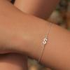 imageTurandoss Gold Initial Bracelets for Girls Women Jewelry Gifts  18k GoldSilver Plated Letter Initial Bracelet Dainty Gold Bracelets for Women Initial Bracelets for Teen Girls Gifts Trendy StuffSilver