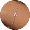 imageTurandoss Gold Initial Bracelets for Girls Women Jewelry Gifts  18k GoldSilver Plated Letter Initial Bracelet Dainty Gold Bracelets for Women Initial Bracelets for Teen Girls Gifts Trendy StuffSilver